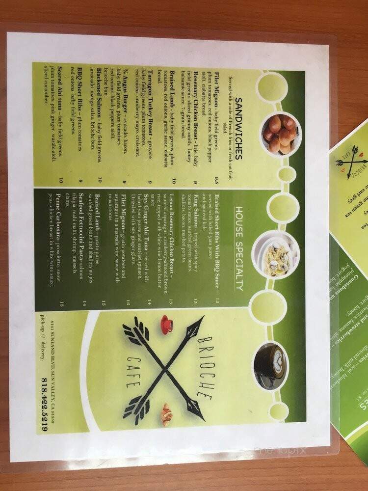 Brioche Cafe - Sun Valley, CA menu_pic