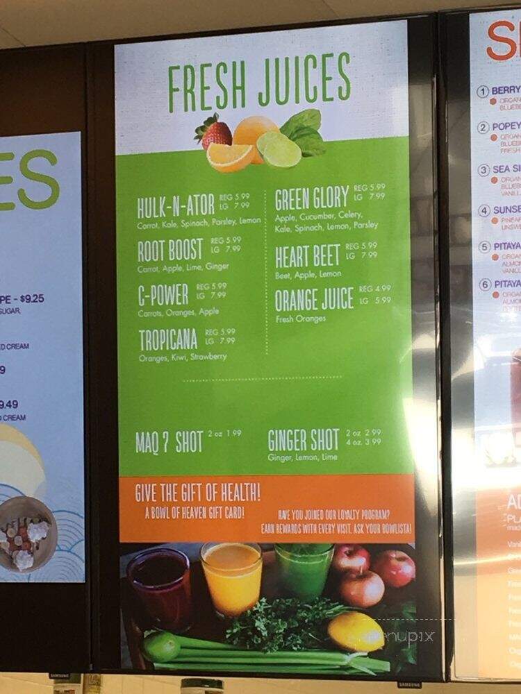 Bowl of Heaven - Santa Clarita, CA menu_pic