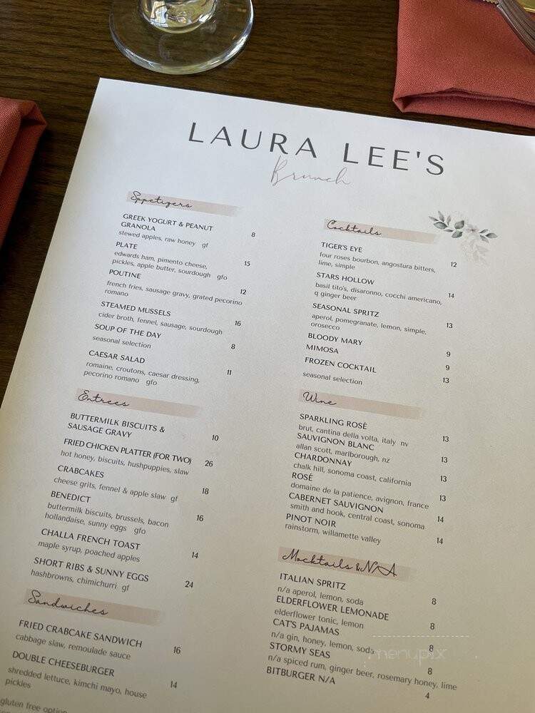Laura Lee's - Richmond, VA menu_pic