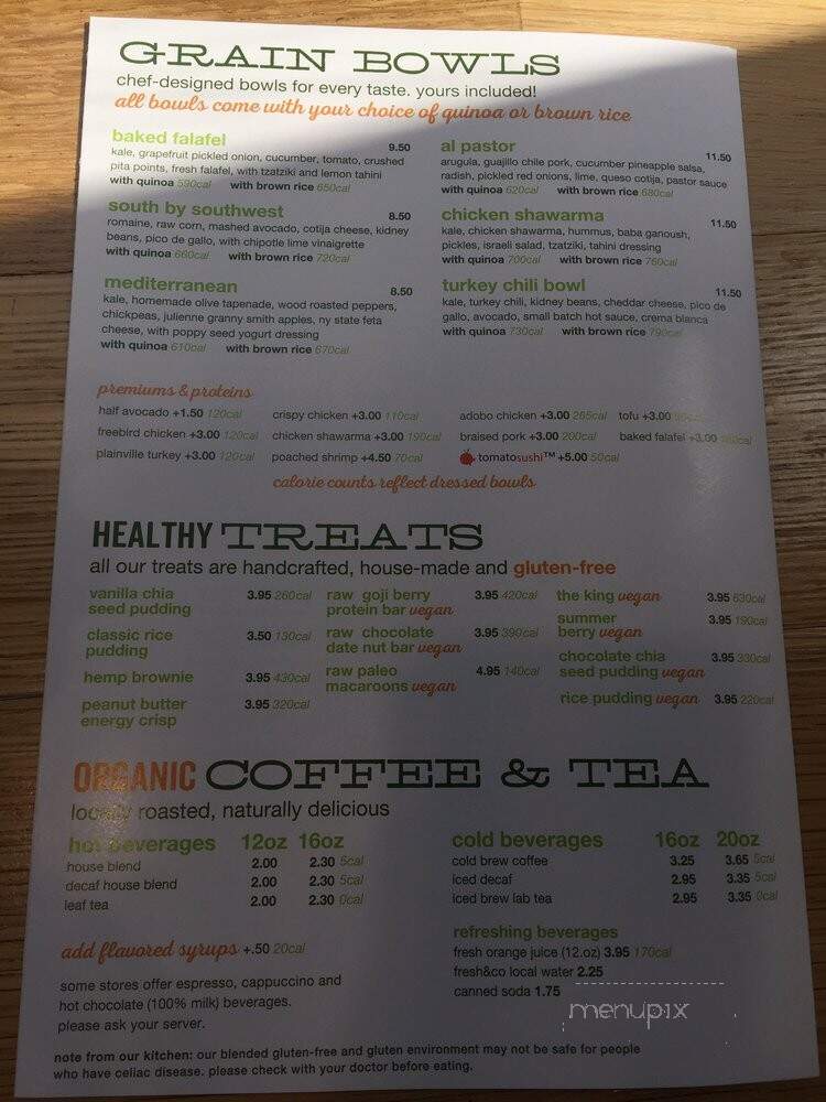 Fresh - New York, NY menu_pic