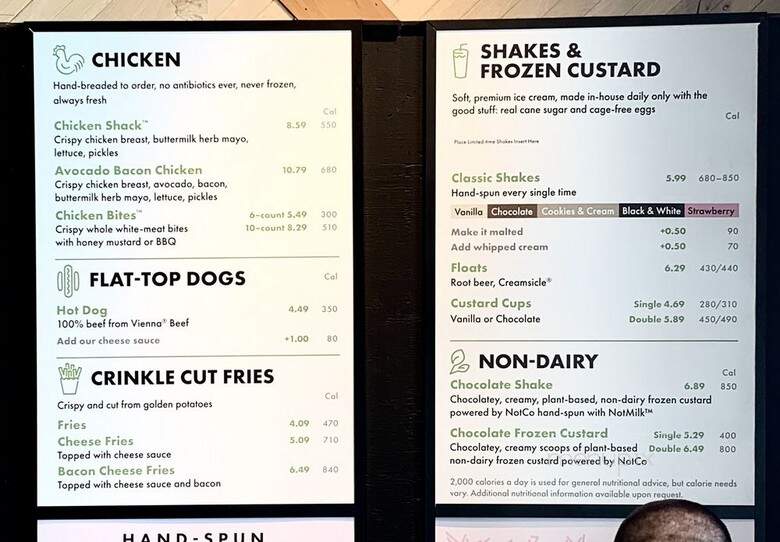 Shake Shack - Los Angeles, CA menu_pic