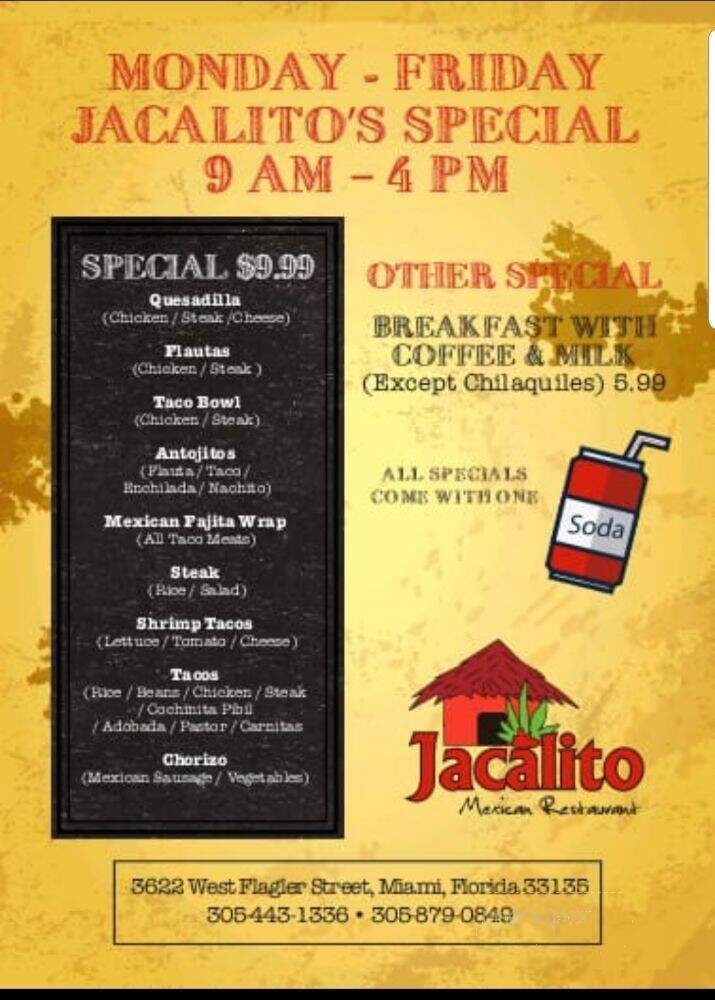 Jacalito Taqueria Mexicana 2 - Miami, FL menu_pic
