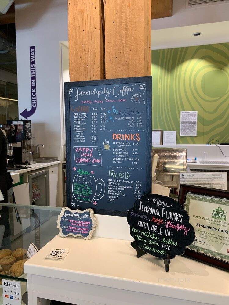 Serendipity Coffee Bar - Denver, CO menu_pic