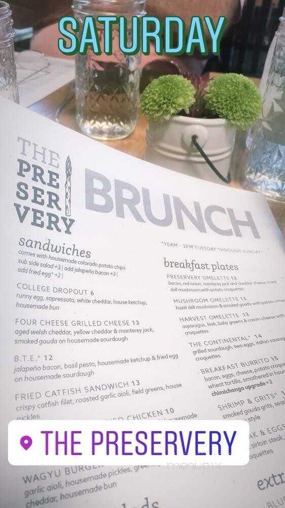 The Preservery - Denver, CO menu_pic