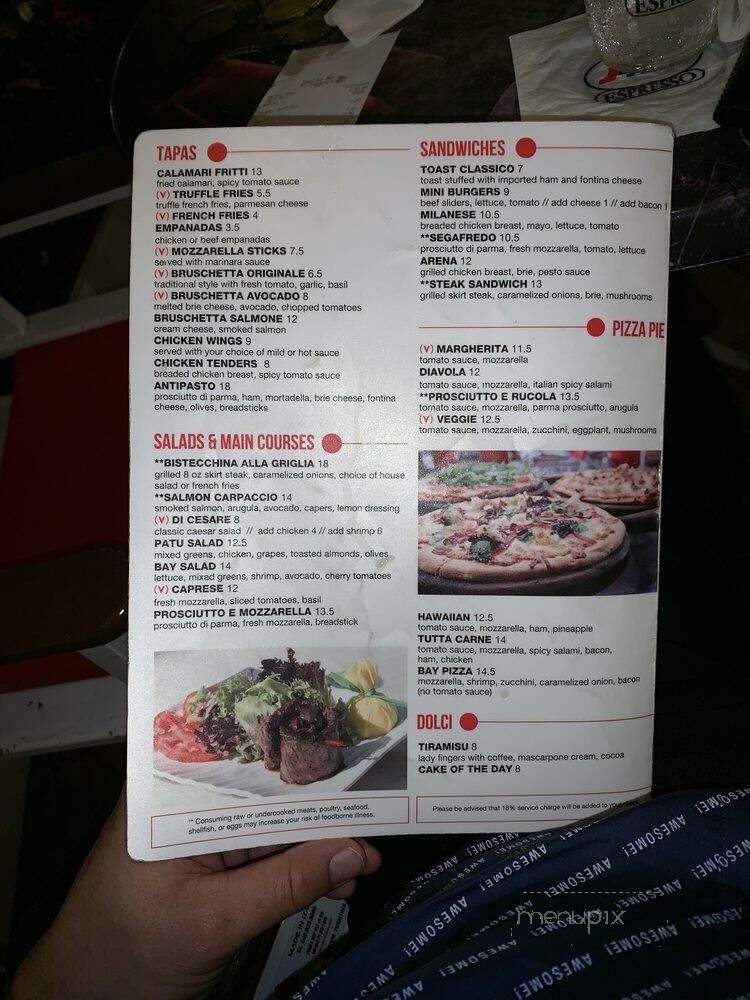 Segafredo Bayside - Miami, FL menu_pic