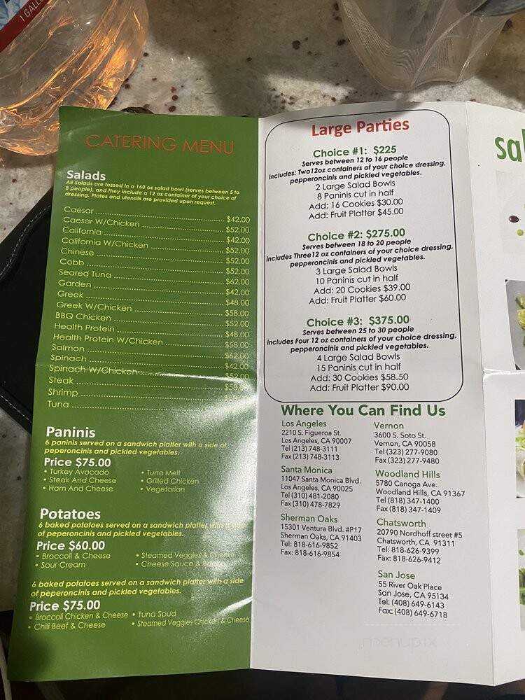 Salad Farm - Chatsworth, CA menu_pic