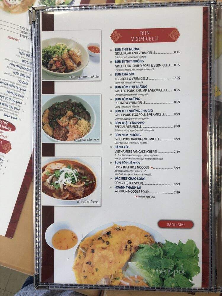 Pho 9999 - Davenport, IA menu_pic