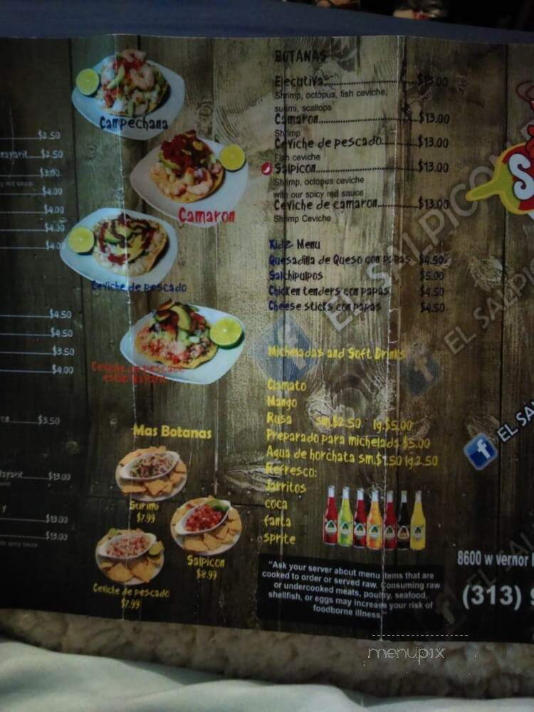 El Salpicon Detroit - Detroit, MI menu_pic
