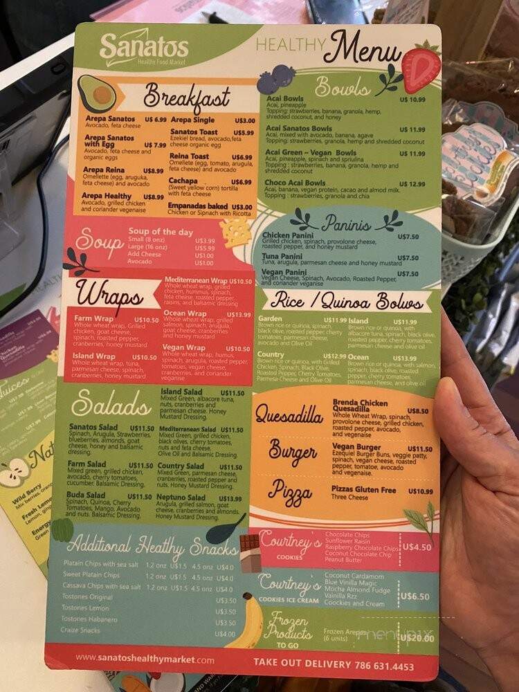 Sanatos Healthy Market - Coral Gables, FL menu_pic