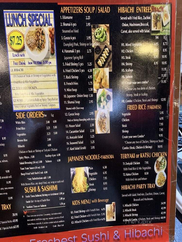 Hibachi Japanese Express - Tampa, FL menu_pic