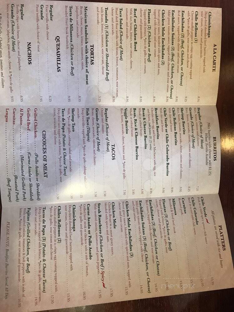 Dona Maria - Los Gatos, CA menu_pic
