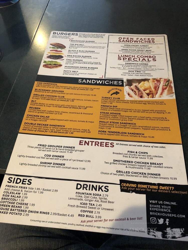 Brickhouse Pub & Grub - Florence, KY menu_pic