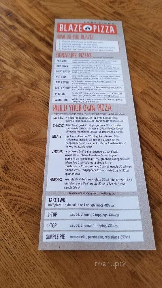 Blaze Fast-Fire'd Pizza - San Clemente, CA menu_pic