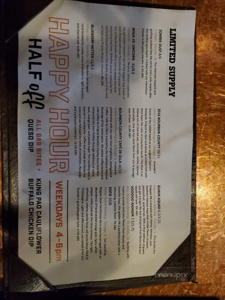 Old Town Pour House - Naperville, IL menu_pic