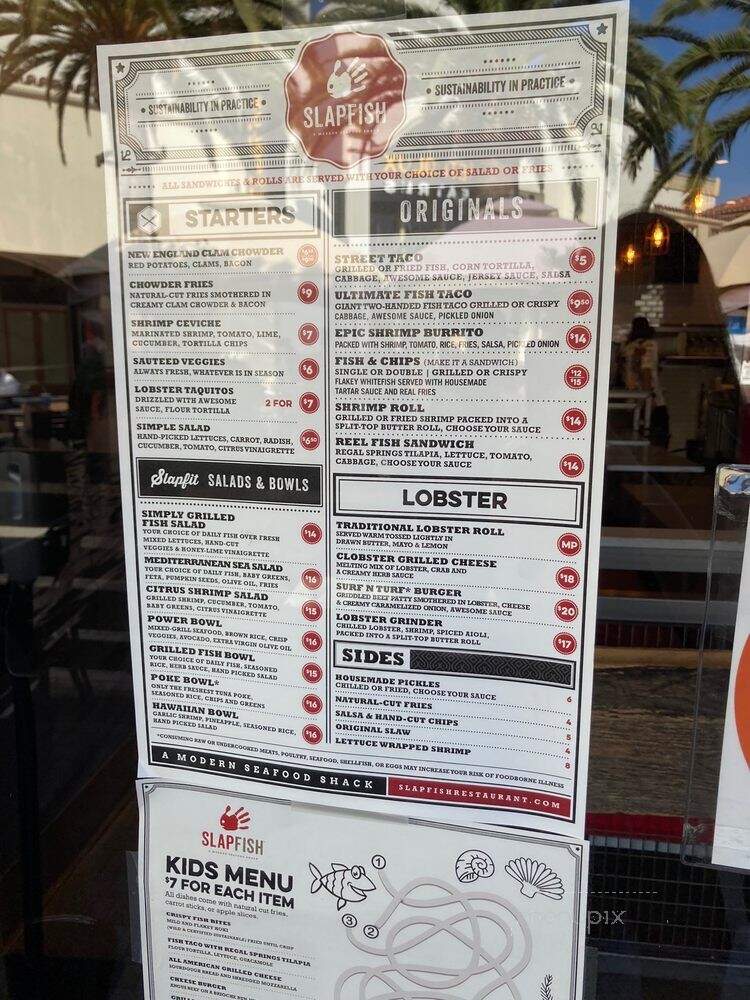 Slapfish - San Clemente, CA menu_pic