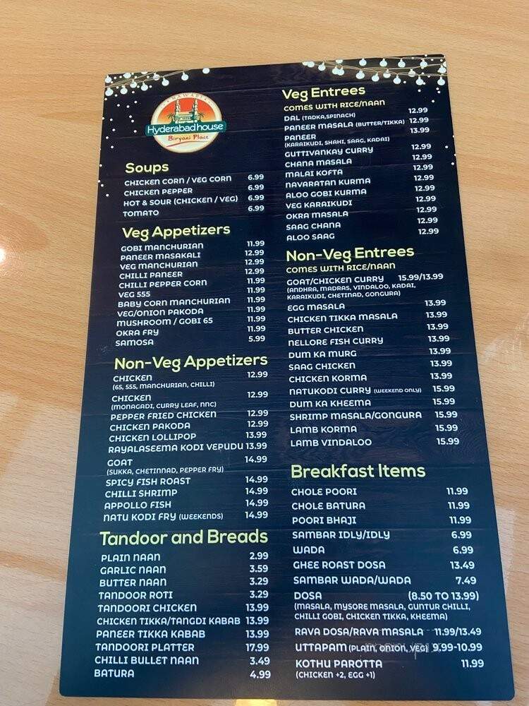 Hyderabad House - Centennial, CO menu_pic