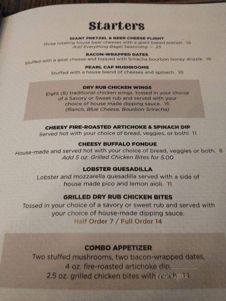 Pearl Street Taphouse - Jeffersonville, IN menu_pic