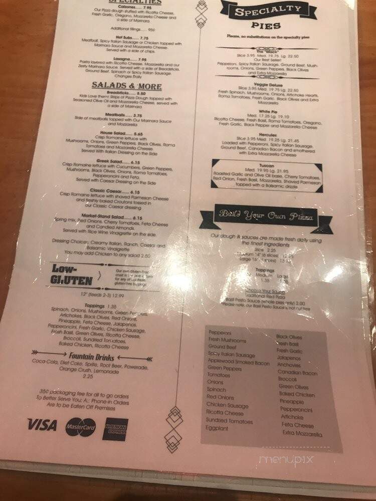 Oz Pizza - Fayetteville, GA menu_pic