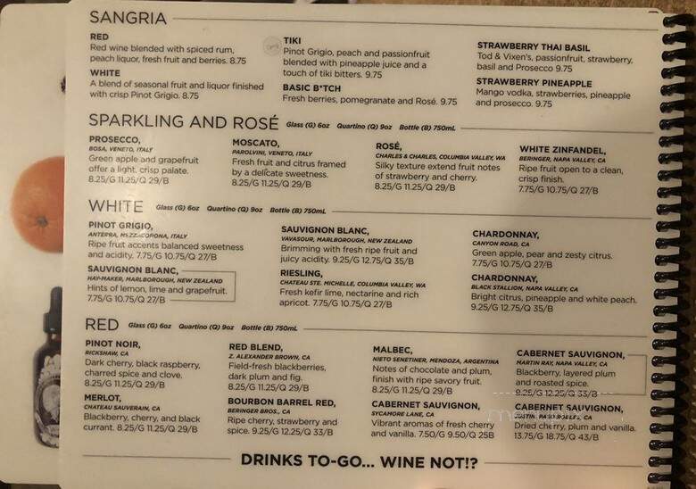 Wood-n-Tap Bar & Grill - Newington, CT menu_pic