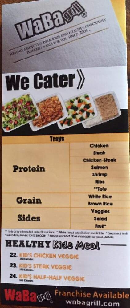 Waba Grill - Placentia, CA menu_pic