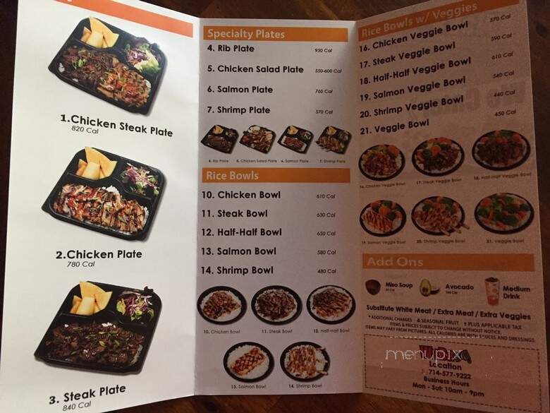 Waba Grill - Placentia, CA menu_pic