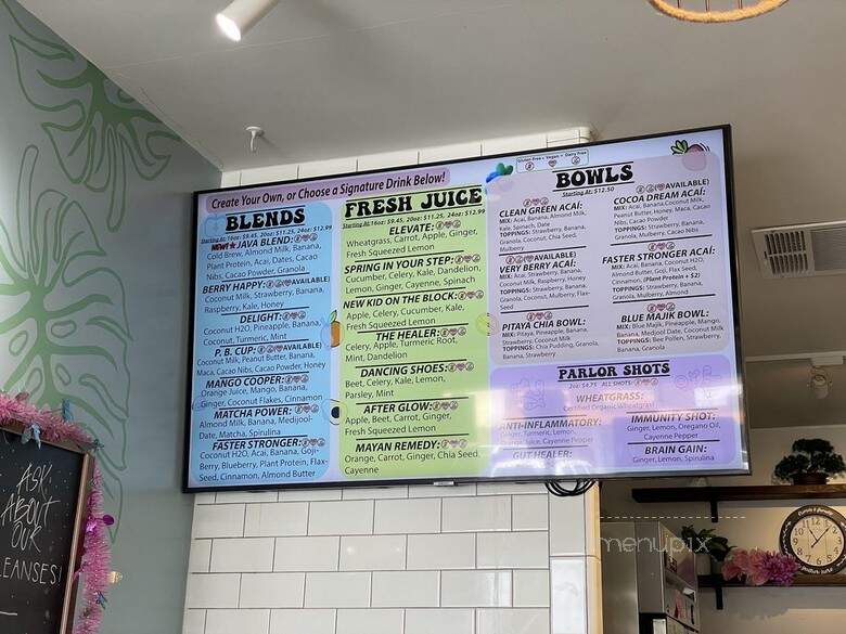 The Juice Parlor - North Hollywood, CA menu_pic