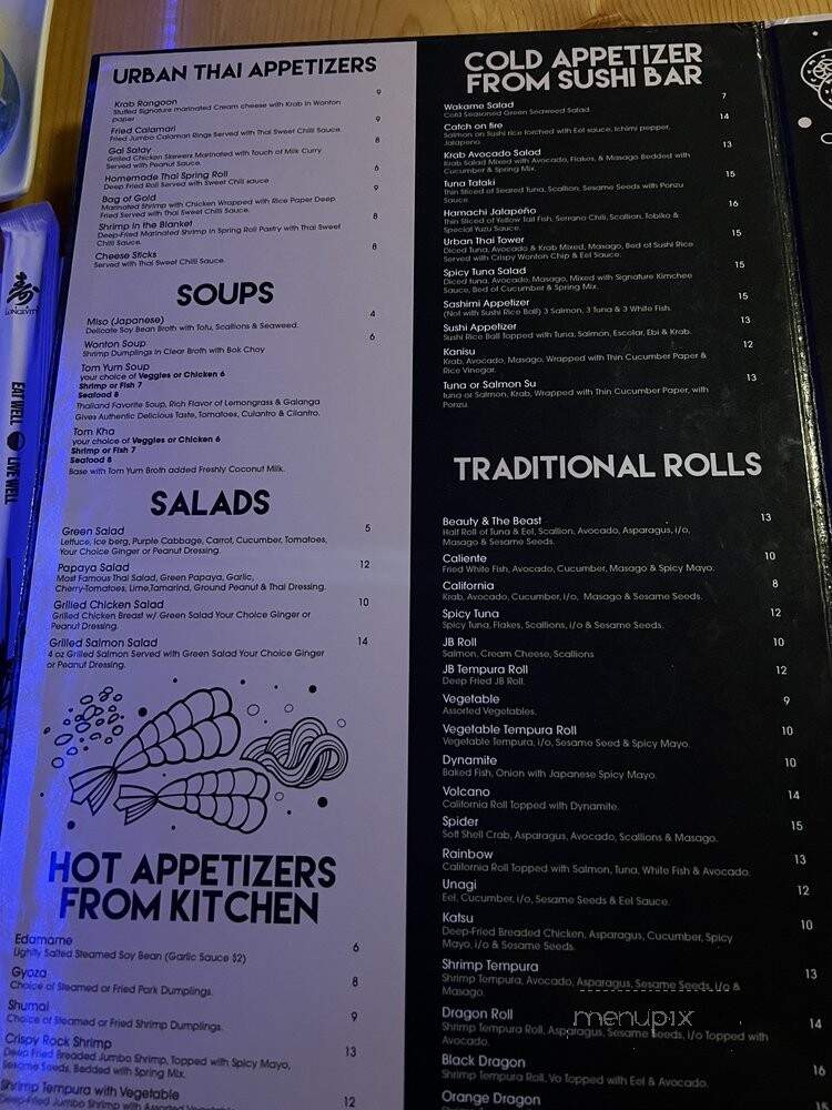 Urban Thai & Sushi - Hallandale Beach, FL menu_pic