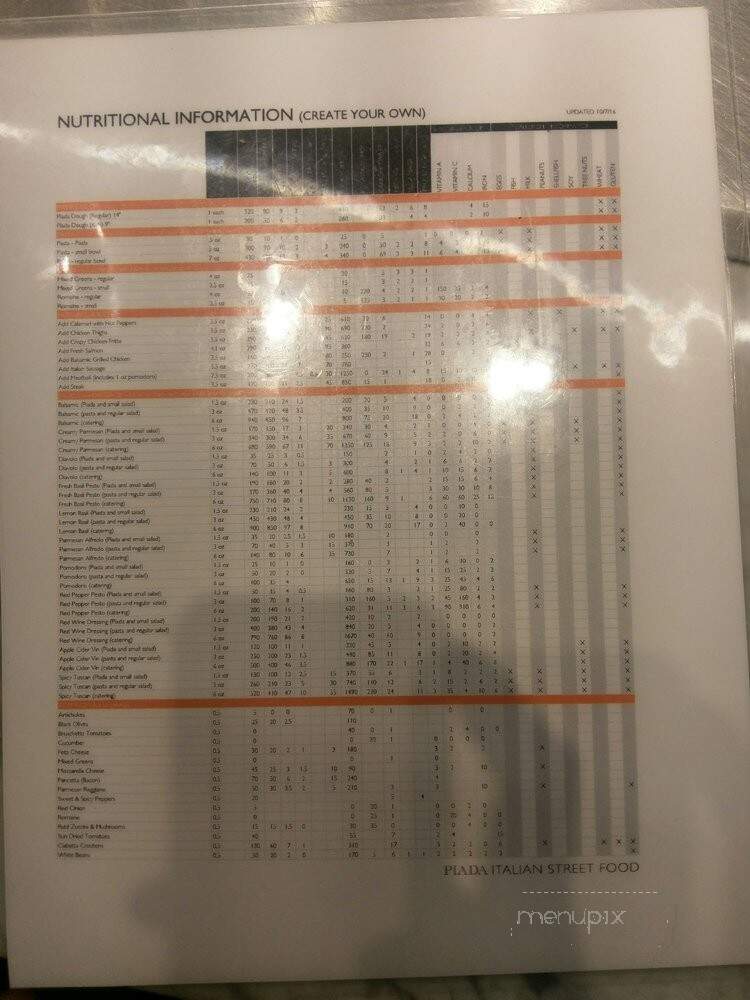 Piada Italian Street Food - Houston, TX menu_pic