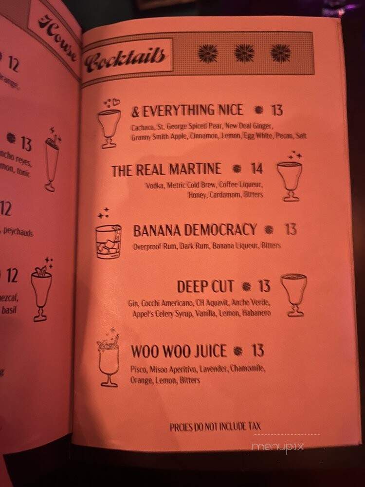 Spilt Milk - Chicago, IL menu_pic