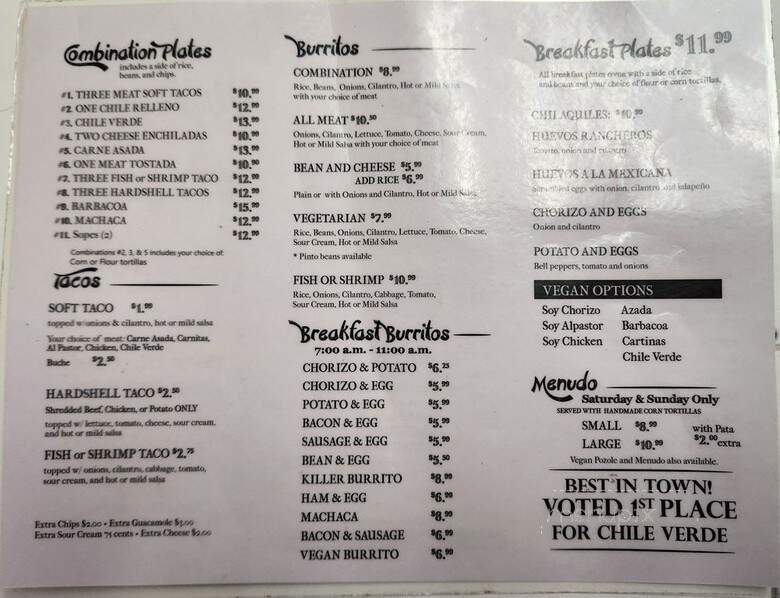 Lilys Tacos - Pomona, CA menu_pic
