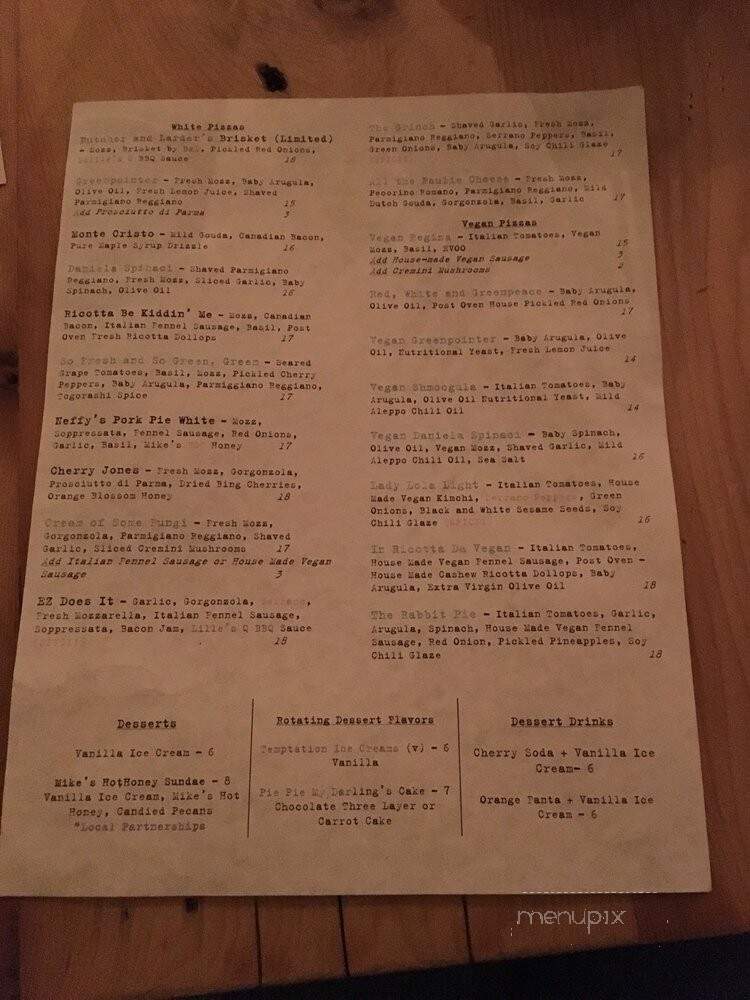 Paulie Gee's Logan Square - Chicago, IL menu_pic