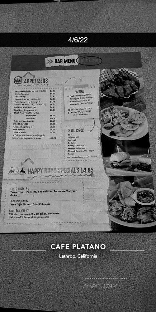 Platano - Lathrop, CA menu_pic