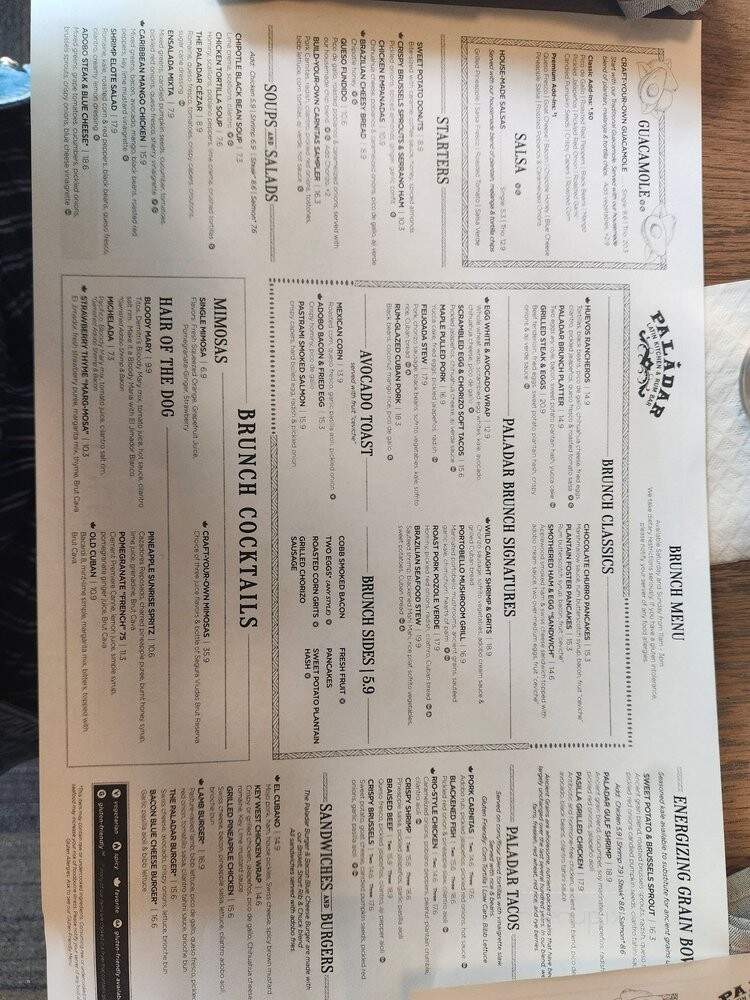 Paladar Latin Kitchen - King of Prussia, PA menu_pic