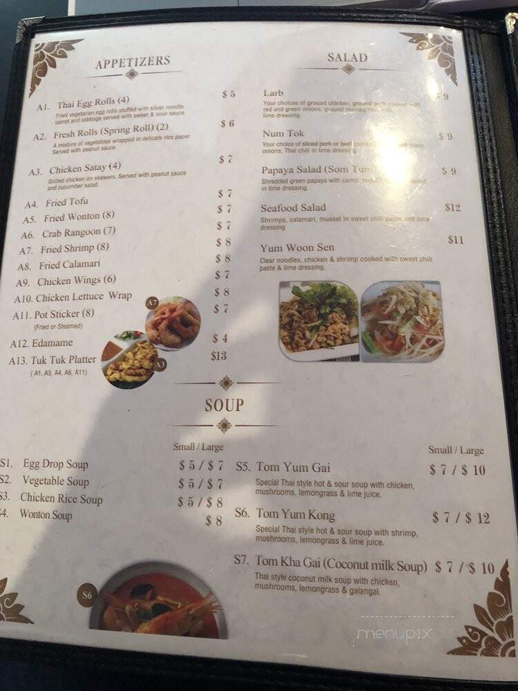 Tuk Tuk Thai - Fort Worth, TX menu_pic