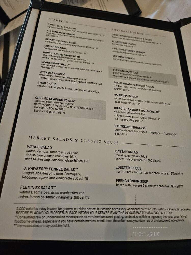 Fleming's Prime Steakhouse & Wine Bar - Pasadena, CA menu_pic