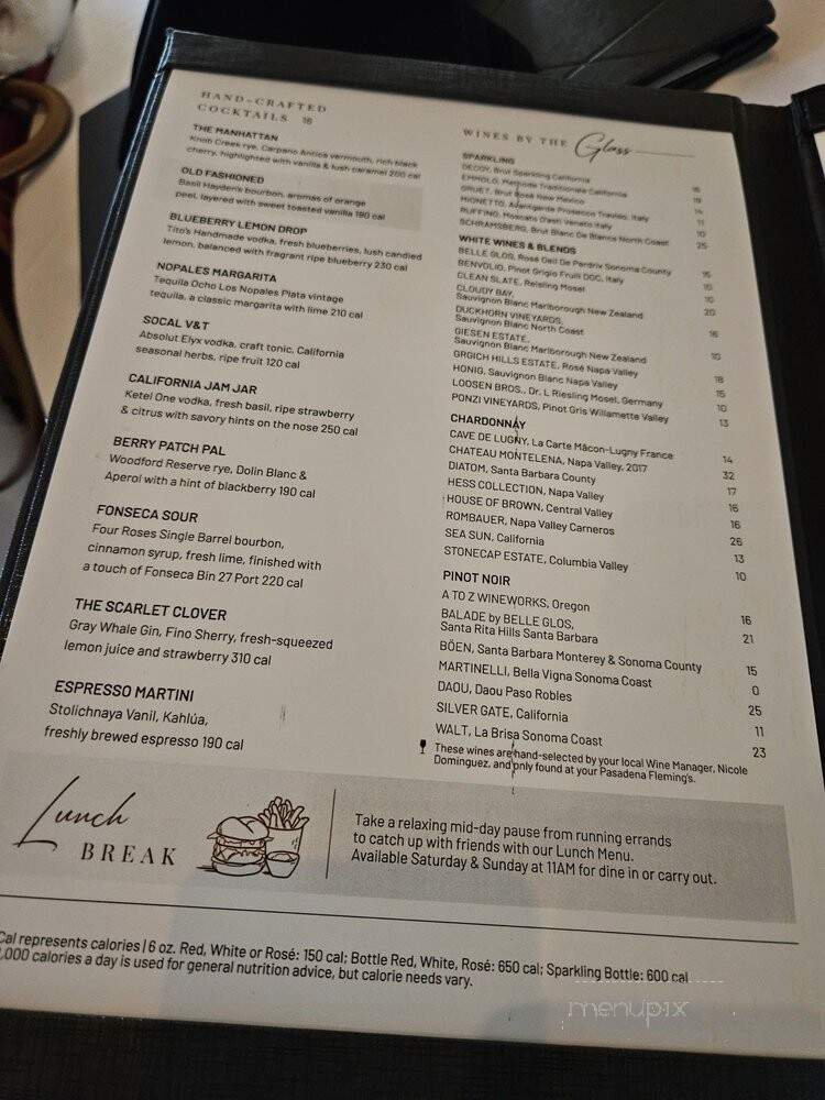 Fleming's Prime Steakhouse & Wine Bar - Pasadena, CA menu_pic