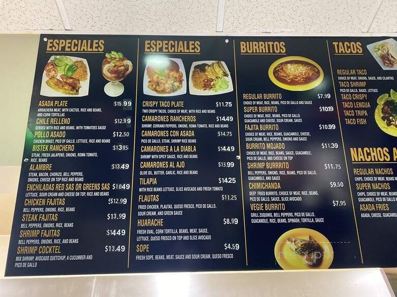 El Caminito - Livermore, CA menu_pic
