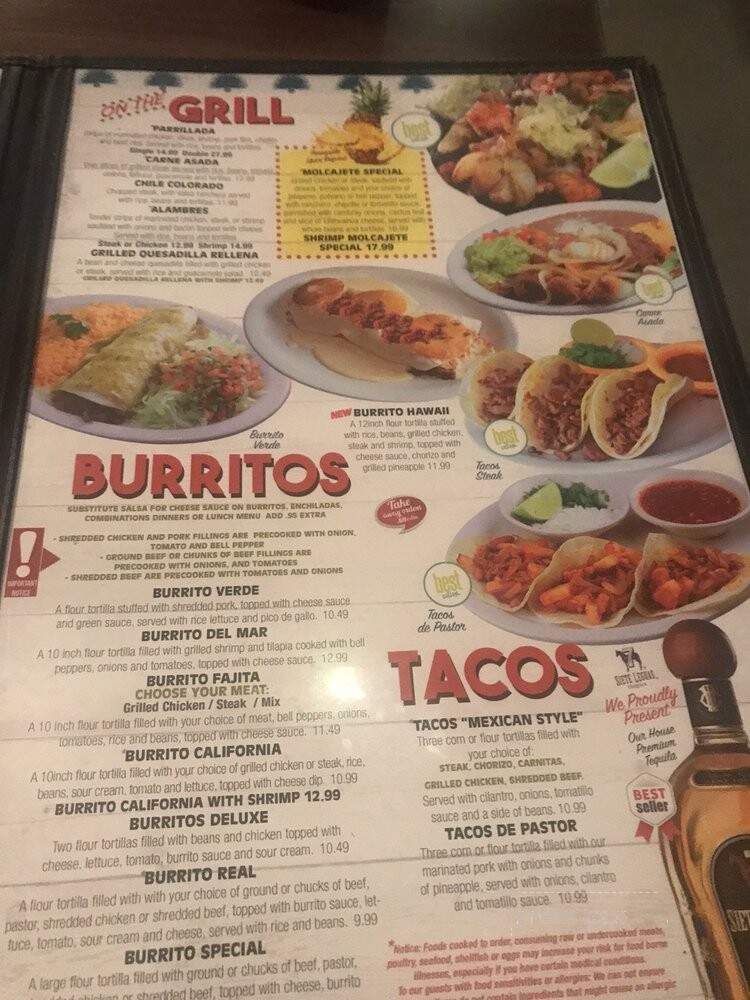 El Jinete - Ooltewah, TN menu_pic