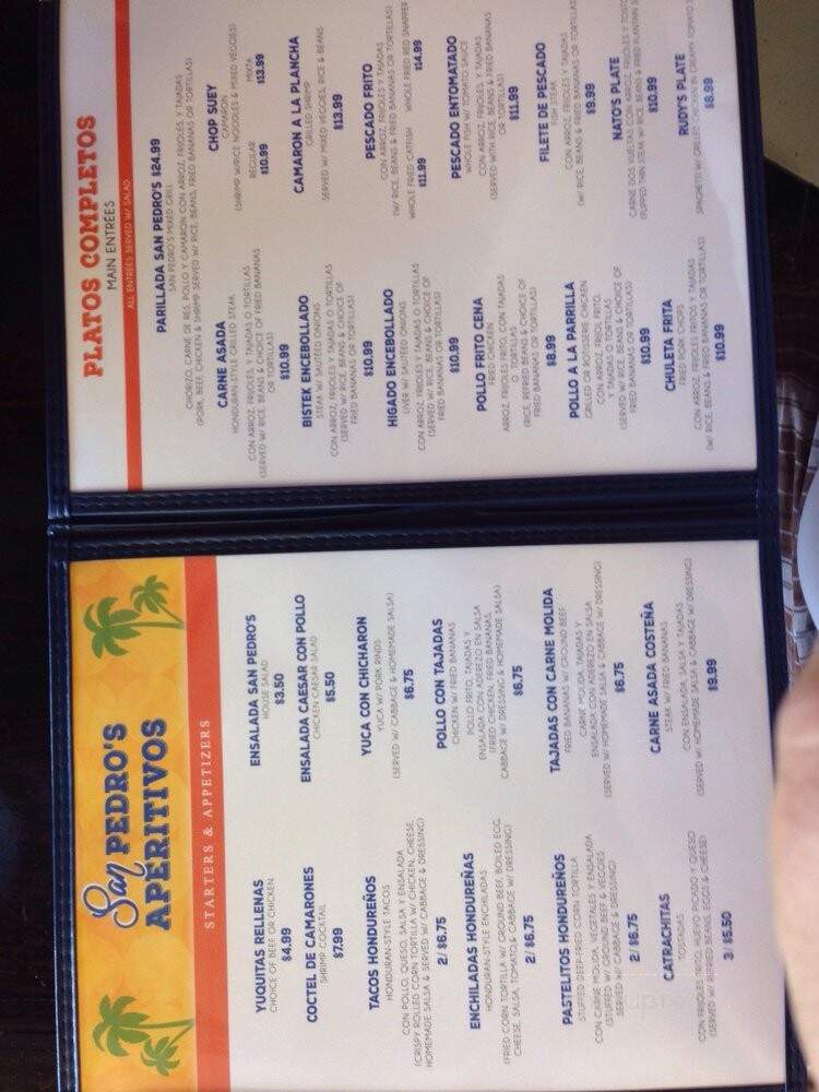 San Pedro's - Dallas, TX menu_pic