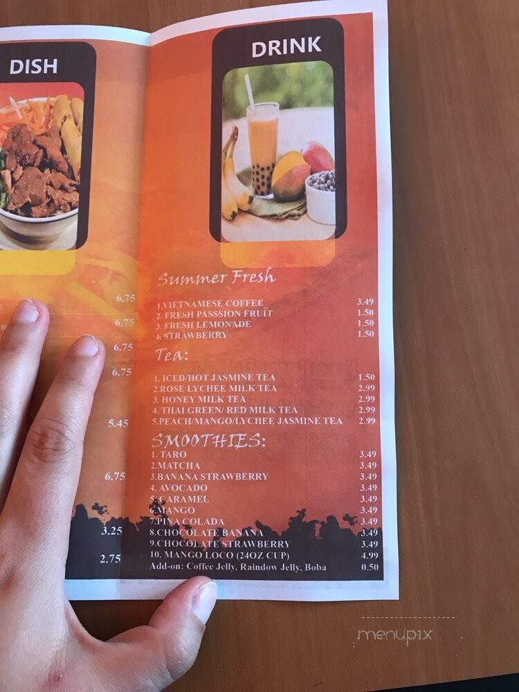 Yume House Pho - Pomona, CA menu_pic