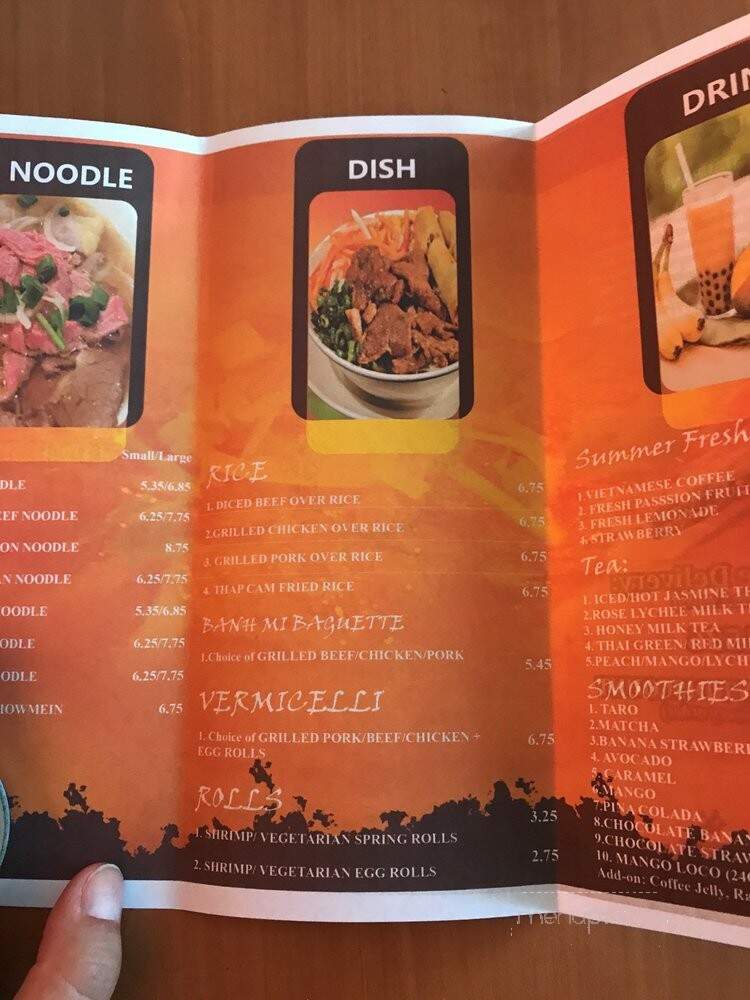 Yume House Pho - Pomona, CA menu_pic