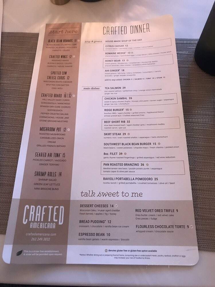 Crafted Americana - Lake Geneva, WI menu_pic