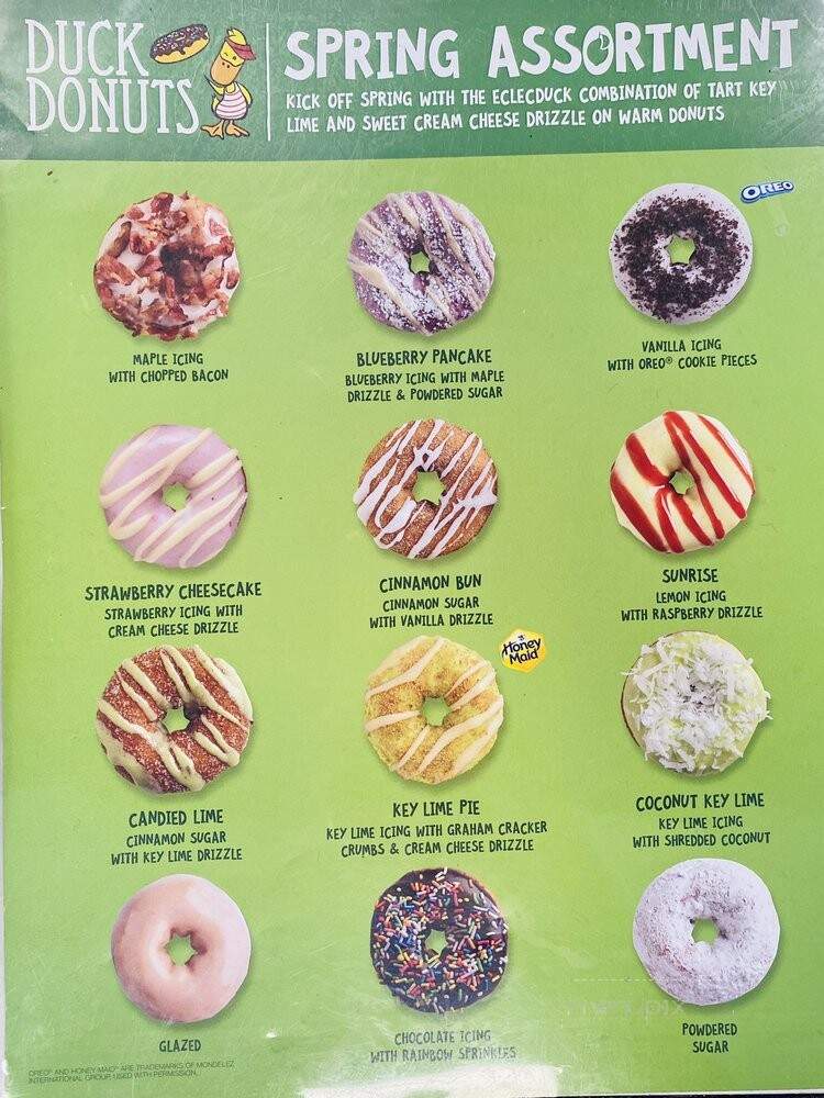 Duck Donuts - Knoxville, TN menu_pic