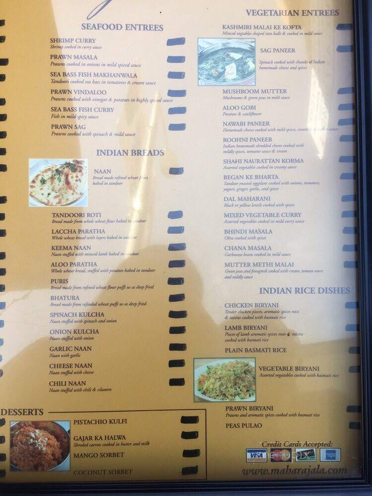 Maharaja Cuisine of India - Los Angeles, CA menu_pic