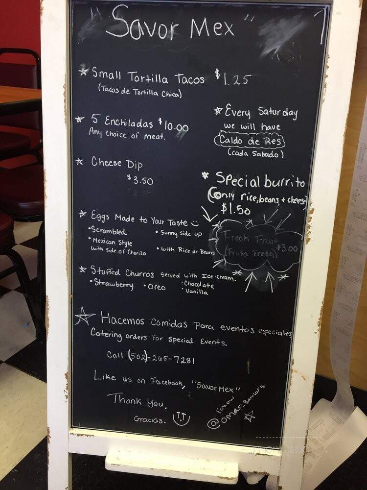 SavorMex - La Grange, KY menu_pic