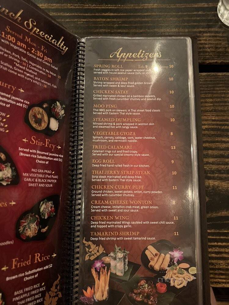 Sip Saam Thai - Austin, TX menu_pic