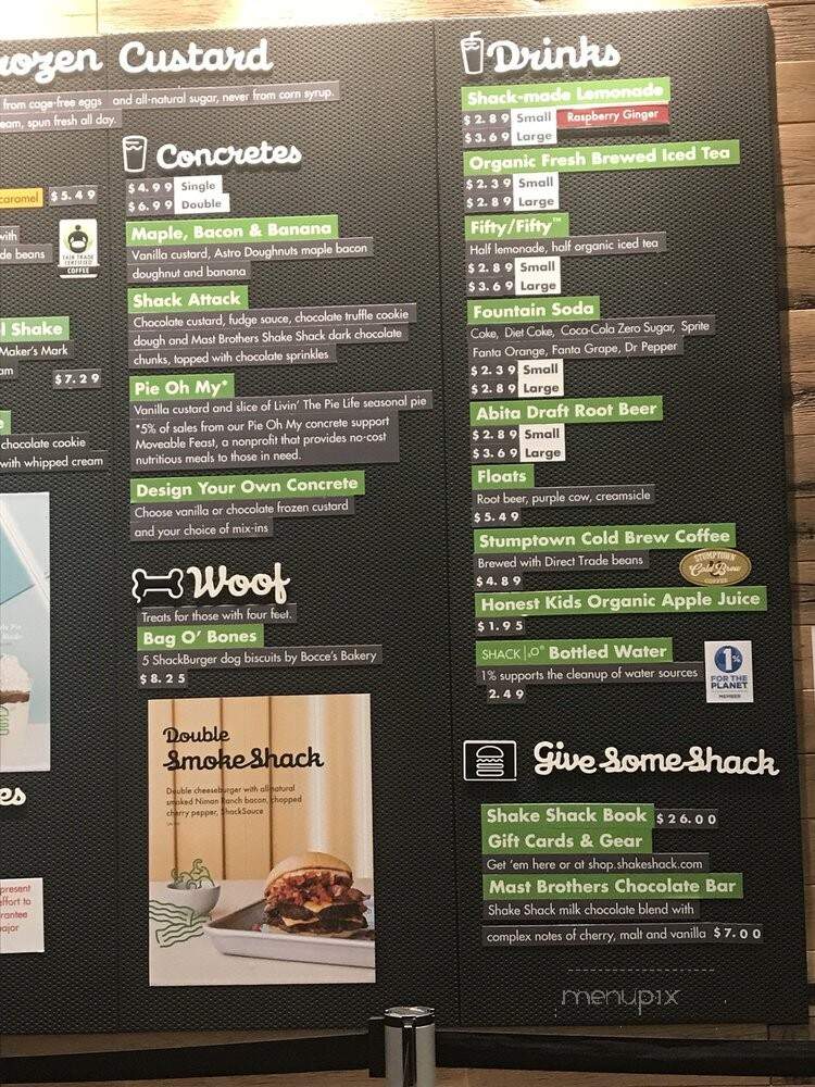 Shake Shack - National Harbor, MD menu_pic