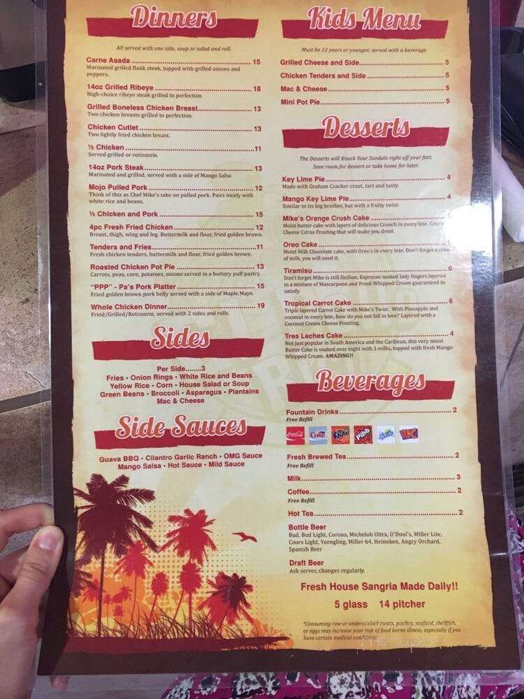 El Pollo Rico - Bokeelia, FL menu_pic