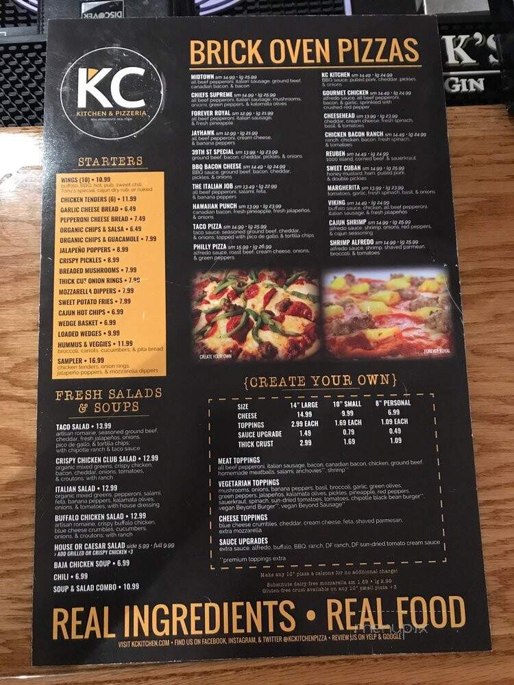 KC Kitchen & Pizzeria - Kansas City, MO menu_pic