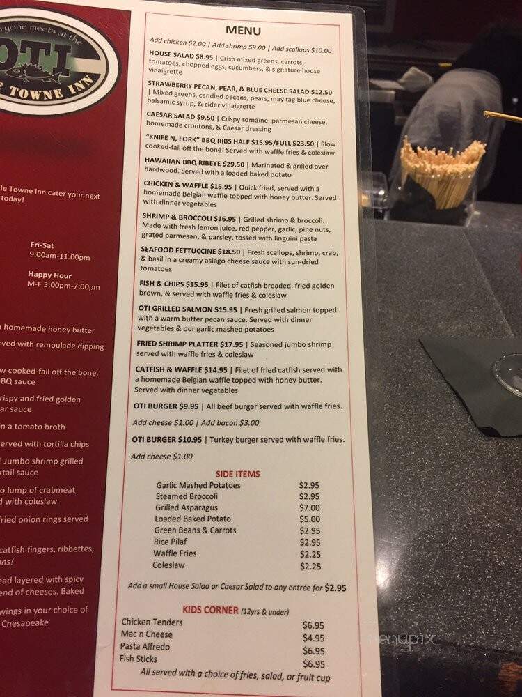 Olde Towne Inn - Hanover, MD menu_pic